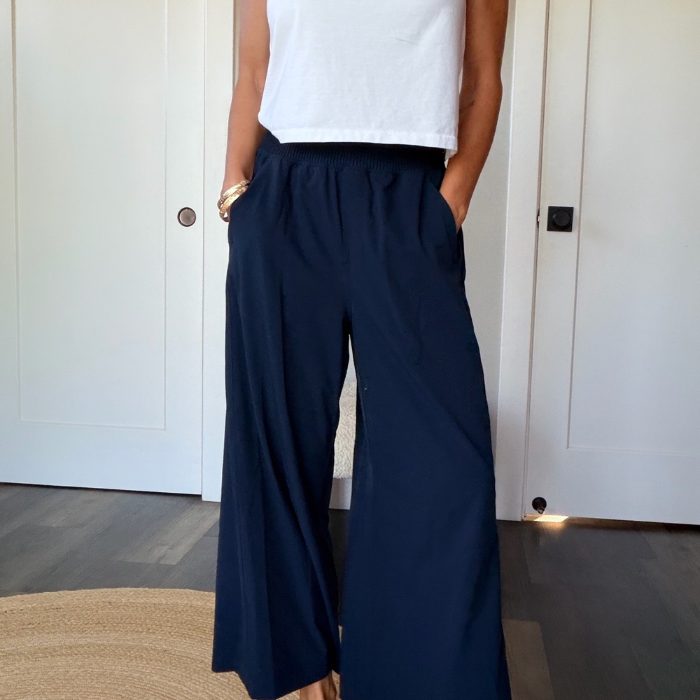 Lululemon Athletica Navy Wide-Leg Pants